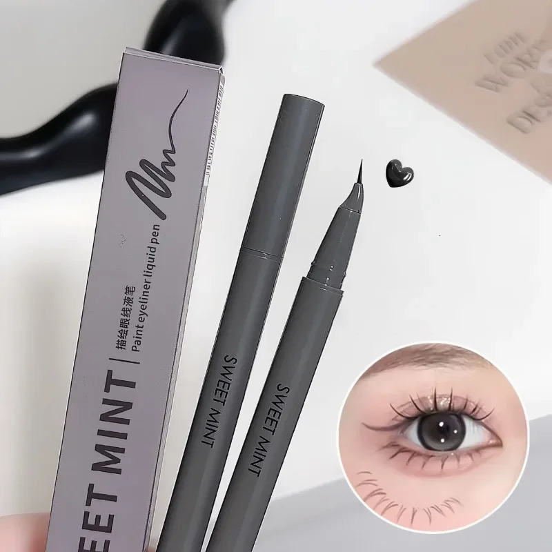 Ultrafine Matte Liquid Eyeliner Pencil Waterproof Quick Drying Black Brown Lying Silkworm Lower Eyelash Eye Makeup 1pc 251213