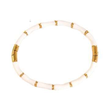 Bracelet For Women European and American High-End Simple Versatile Bracelet, 18K Gold Plated Oil Drop Bamboo Knot Stainless Steel Jewelry