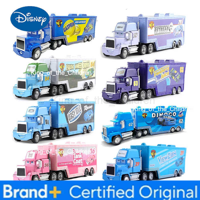 Disney Pixar Cars Trucks Mack Anime Toy Car Ramirez Container Trucks Racing Dinoco 155 Die Cast Model Kids Birthday Gifts Toys H251229