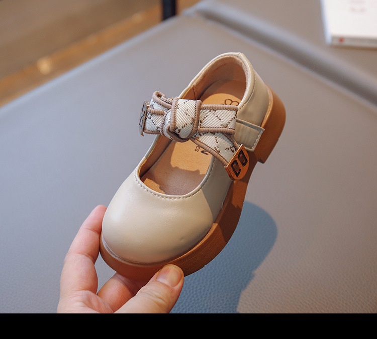 Girl Princess Small Shoes Spring and Autumn Fashion New Dance Shoes Big Girl Child Bow Solid Color Single Shoes