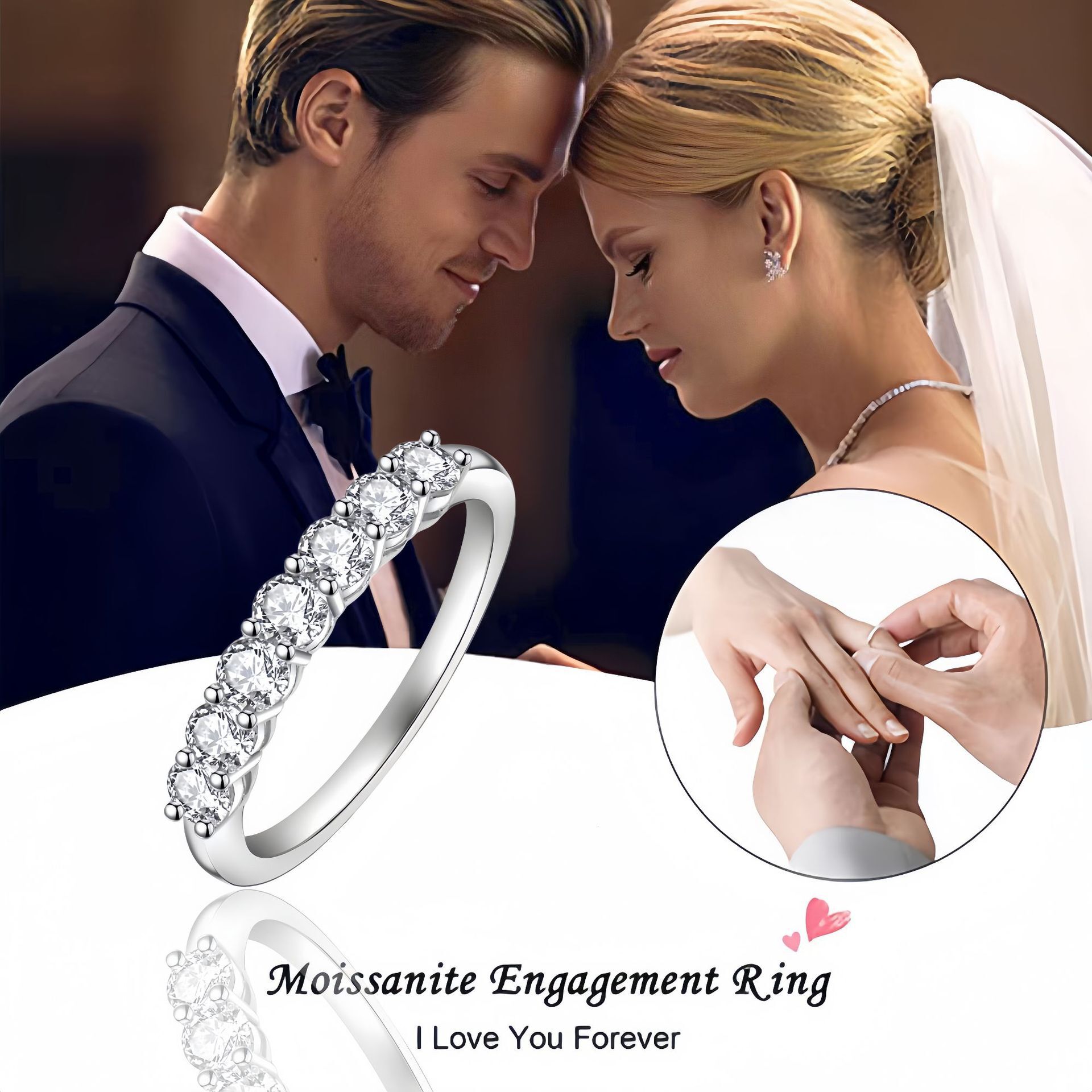 Luxury Brand Designer Jewelry Tiktok Hot-Selling Internet Celebrity Live Classic Diamond Ring Three Lives Three Worlds Couple Rings Twist Rope Zircon 