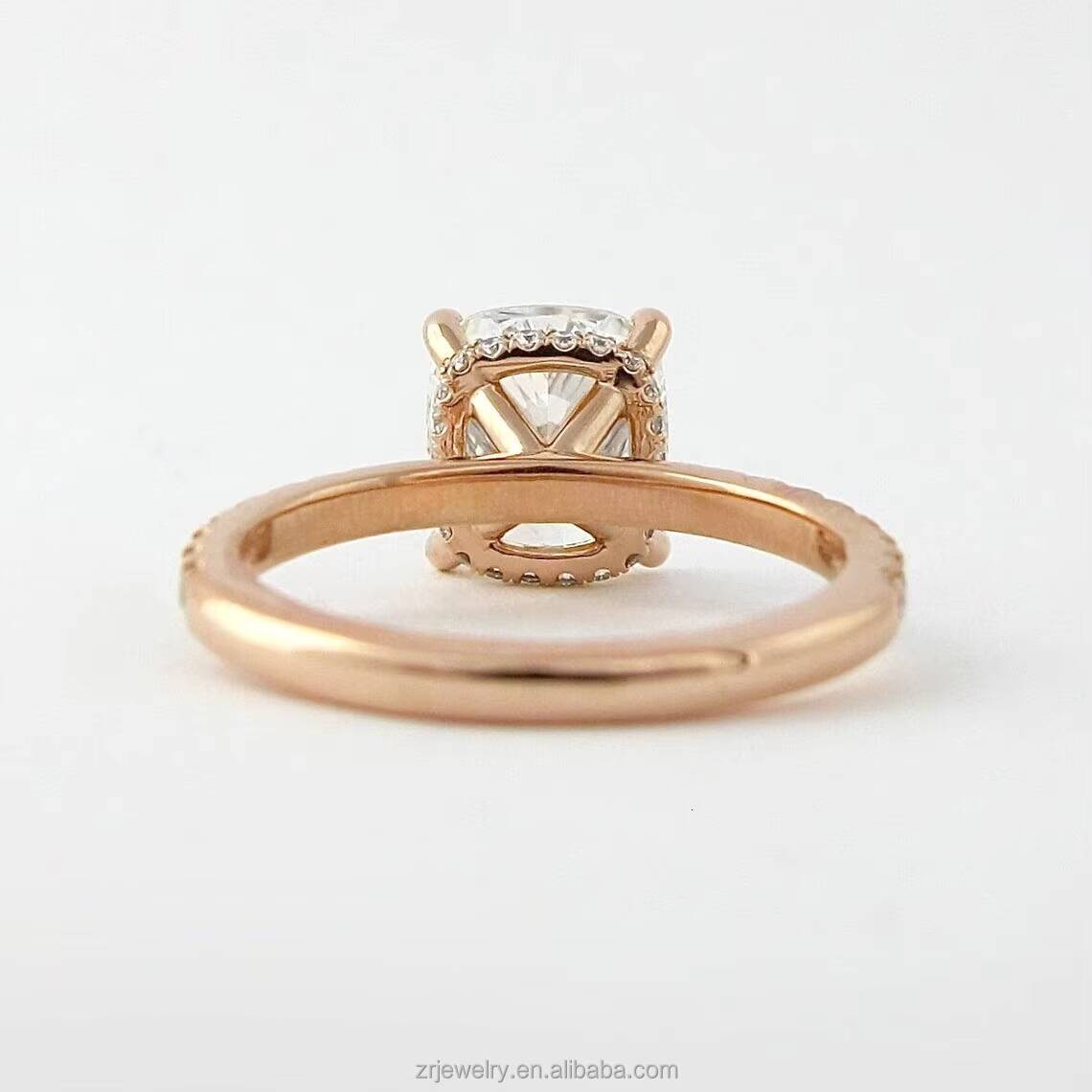 Gia Igi Certified Lab-grown Diamond Wedding Rings Cushion Cut 18k 14k Pure Gold Engagement Synthetic Diamond Ring