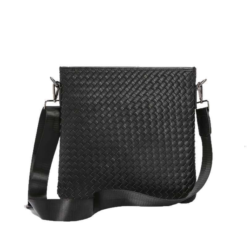 Cross Border Trendy Single Men S Crossbody Fashion Casual Handwoven Vertical Small Shoulder Ipad Storage Bag High Quality Luxury Bag