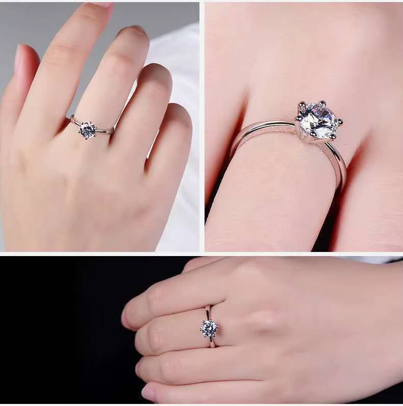 Sterling Silver 925 Jewellery Fine Fashion Jewelry Rings Wedding Engagement Women Moissanite Ring