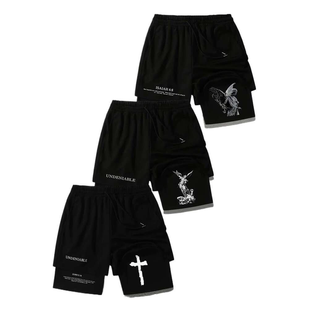 WONST Sportswear Pcs Men S Letter Cross Drop Themed Streetwear Athletic Fit Lettering Machine Washable For Gym Outdoor Activities Casual Comfortable S