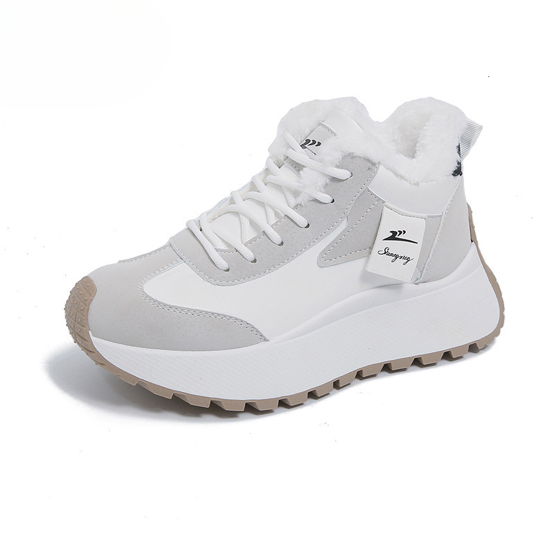 2025 Designer Fashion Women's High Top Thick Suede Warm Sports Cotton Shoes