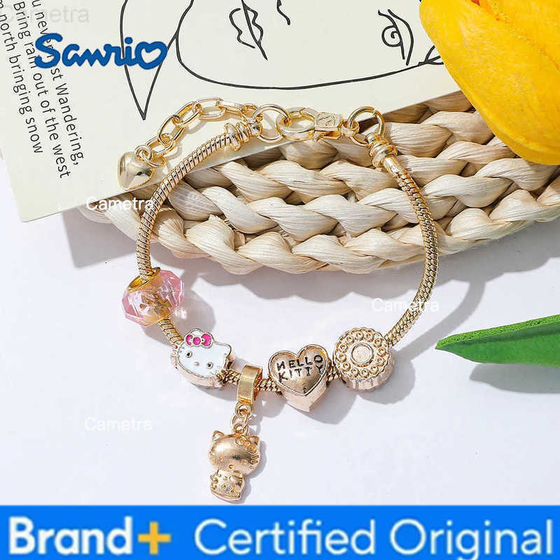 Sanrio Cute Cartoon Character Hello Kitty Beaded Pendant DIY Creative Kawaii Accessory Gift for Women H251229