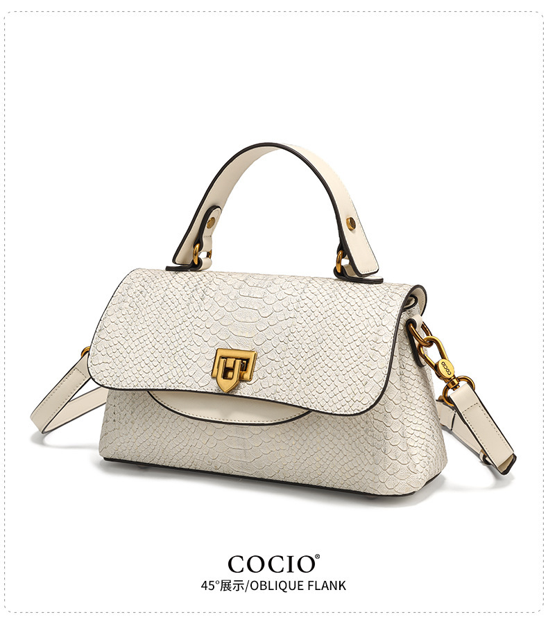 New Design COCIO Cross-border New Light Luxury Fashion Versatile Snake Pattern Versatile single-shoulder hand-held crossbody bag Free shipping