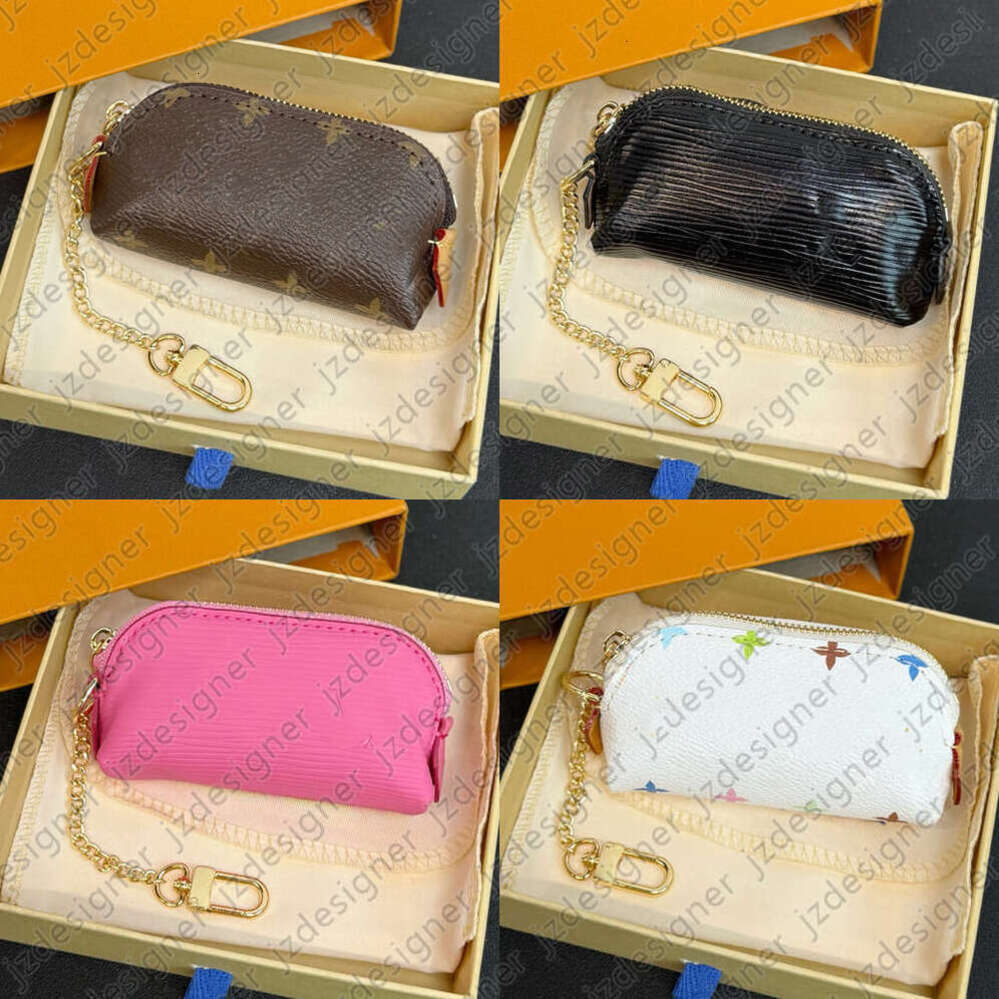 Mini Keychain Lipstick Case Cosmetic Pouch Designer Bag Makeup Clutch Charm Chain Wallet Coin Purse Prtint Hand Bag Pendant Ornament Piece Zipper Vanity Bag Trinket
