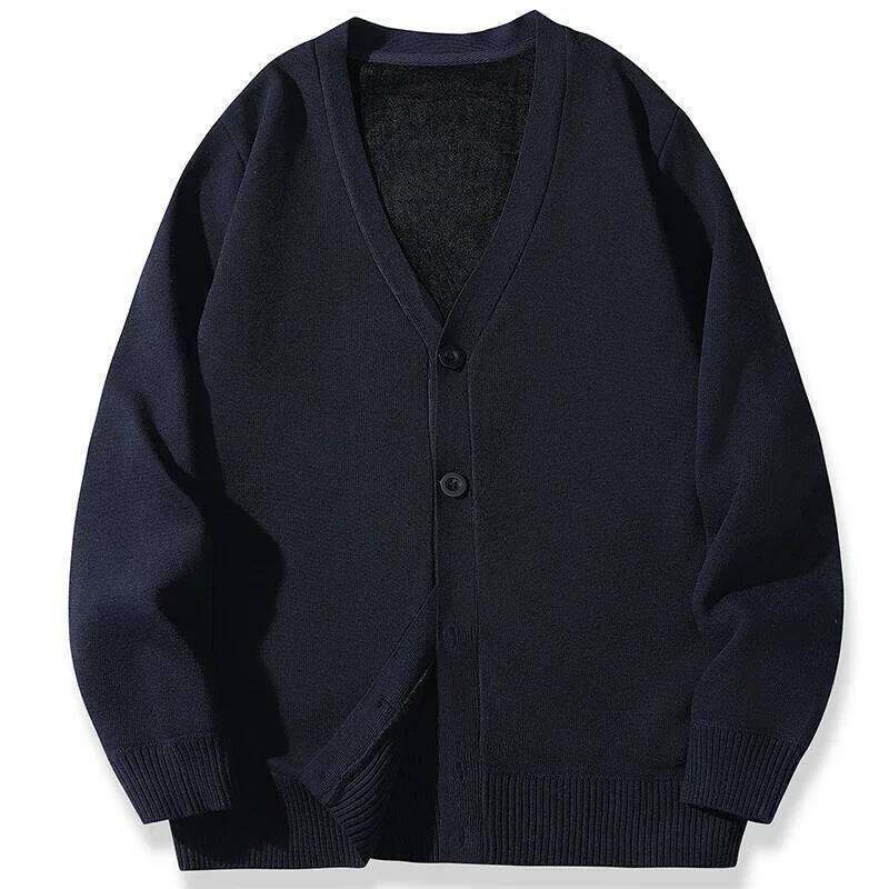 2025 New Men's Casual Long Sleeved Velvet Sweater Cardigan Knitted Top Autumn And Winter Fashionable Versatile Jacket