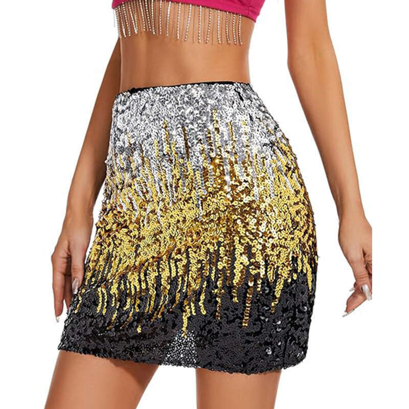 Women's Versatile Mini Skirt Slim Fit Skirt for Party Casual Outfits New Style Costume Sexy Sequin Half Skirt