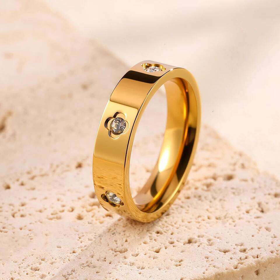 ZAKOL Luxury Brand Round CZ Inlaid Cross Nail Bracelet Ring Set for Women Men Waterproof Stainless Steel Jewelry