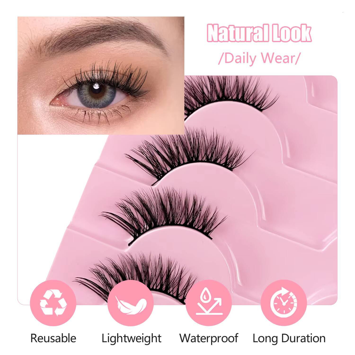 Wholesale Natural 3d Eyelashes Faux Mink Eye Lash Vegan Mink Lashes 12mm 15mm 20mm False Eyelash Vendor