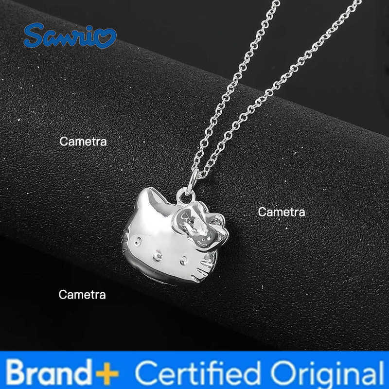 Sanrio Y2k Hello Kitty Necklace With Chain Imitation Pearl Necklace Korean Jewelry for Kids Girls Fashion Pendant H2512291