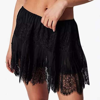 Women's Tiered Mini Skirt Sheer Ruffled Short Skirt Ballet Style Irregular Hem High Waist Skirt Sweet Girl Slimming