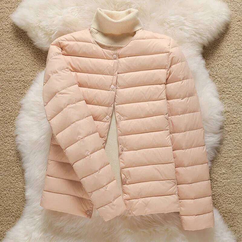 9 Color Puffer Jackets 90% Ultra Light Duck Down Women Matt Fabric Lightweight Coat Warm Female Windbreaker Parka
