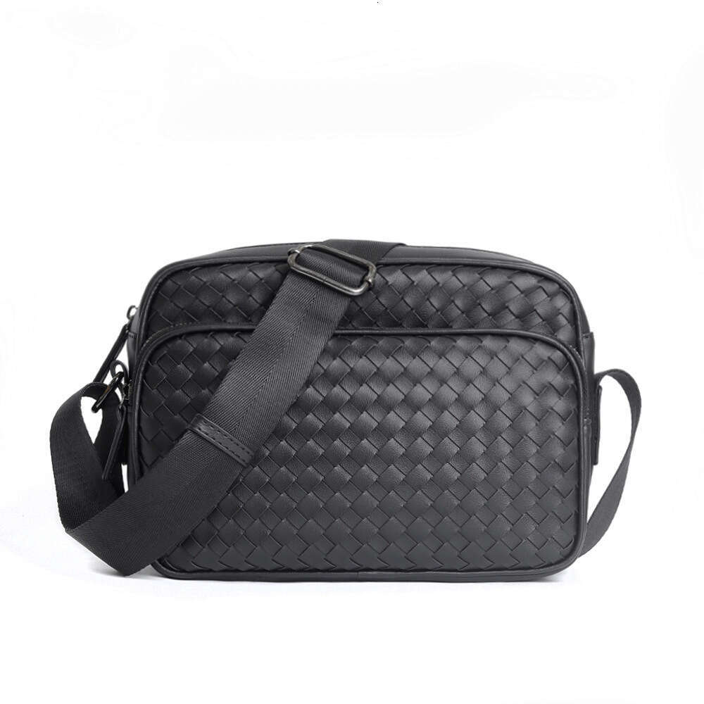 Korean Style Horizontal Shoulder Couple Crossbody Woven Small Square Back Trendy Brand Men S Bag High Quality Luxury Bag