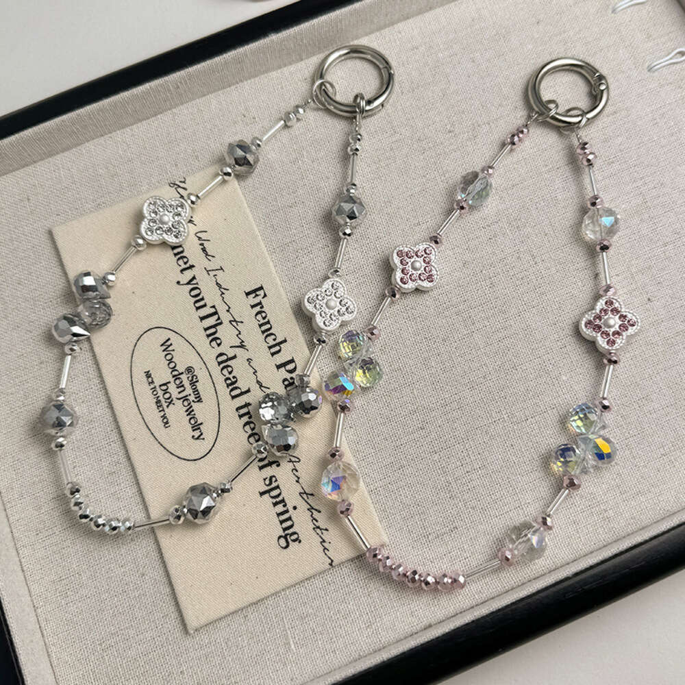 Women's Keychain Ornament Hanging Chain Metal Keyring Key Wallet Hot Sale New Accessories Pearl Bow Pendant Jewelry Earphone Case White Free Ship