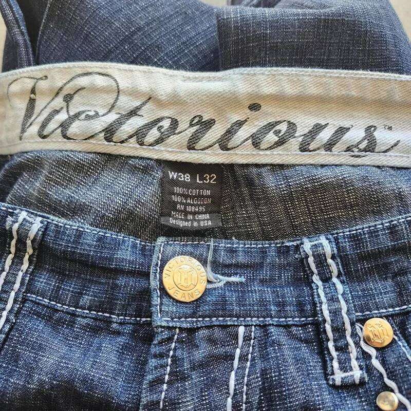 Y2K American New Fashion Pattern Geometric Embroidery Baggy Jeans Men Street Vintage Couple High Waist Wide Leg Trousers