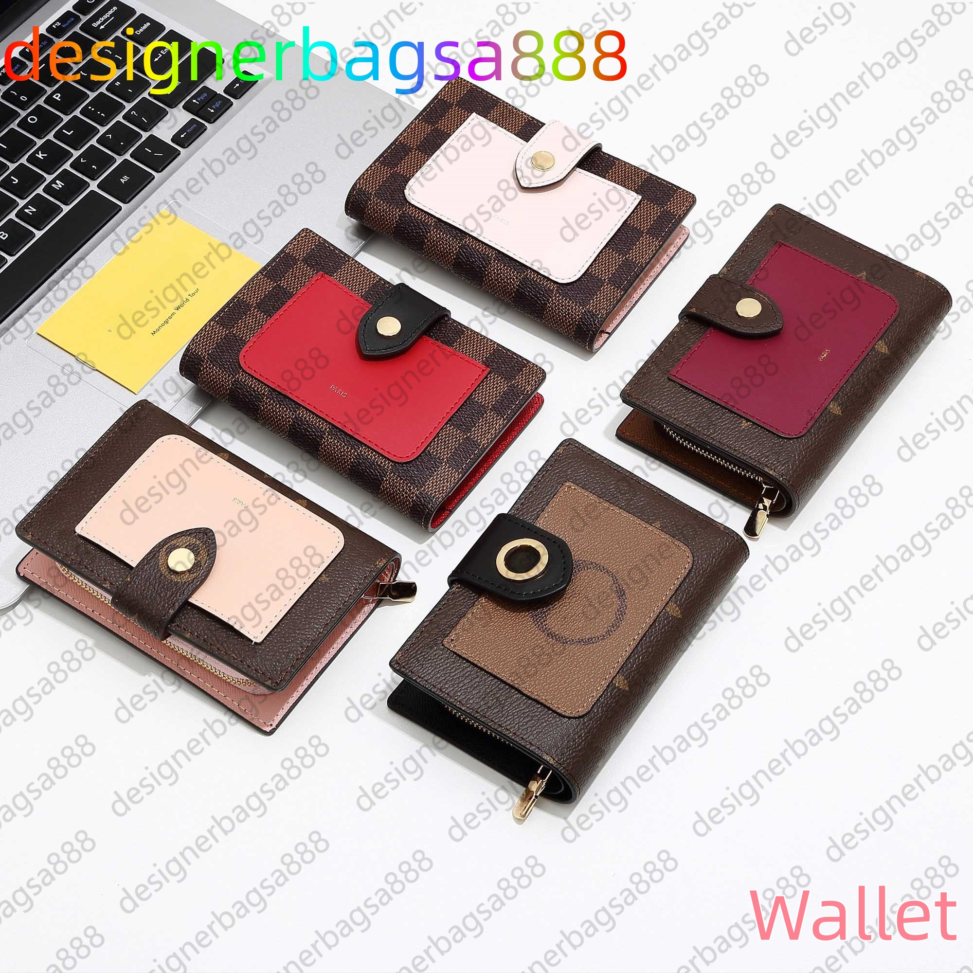 2026 Wallets card holder Bag Luxurys Circle Multifunction Handbag Designers Classic Ladies Flowers Snap Short Travel Wallet Coin Purs luxury purse 69433