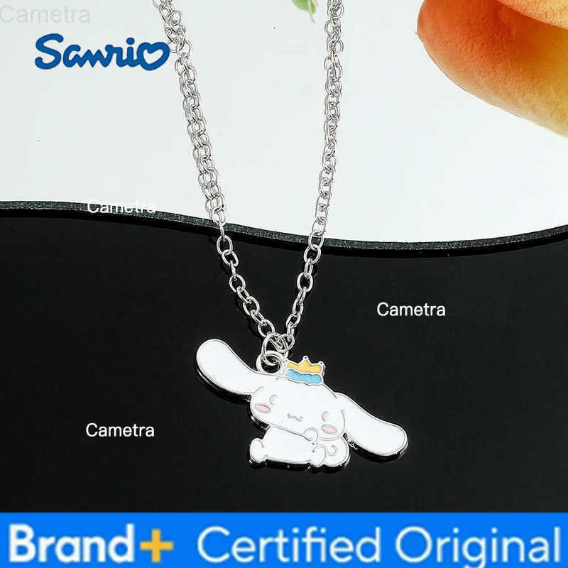 Sanrio Necklace Kawaii Cinnamoroll Anime Cartoon Necklace Cute BabyCinnamoroll Metal Enamel Pendant Neck Chain for Women Jewelry H251229