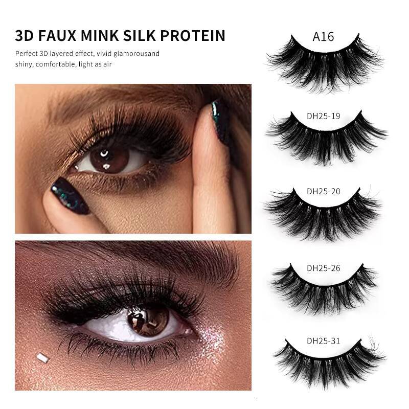 Wholesale False Eyelashes 10 Pairs Full Strip Mink Lashes 100 Handmade Custom Packaging Natural 3d Lashes Eyelashes