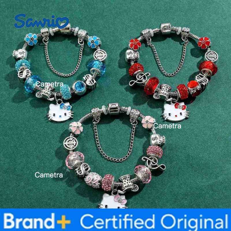 Sanrio Romantic Silver Color Charm Bracelet with Hello Kitty Brand DIY Jewelry Making Party Trendy 1 Pc H251229