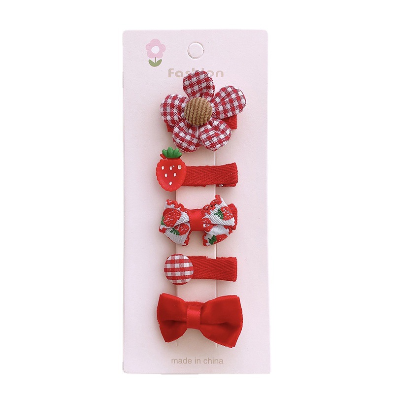 5Pcs/set Baby Newborn Hairpins Infant Toddler Hair Clip Barrettes Cute BB Clips Princess Girl Headwear Kids Hair Accessories C2022