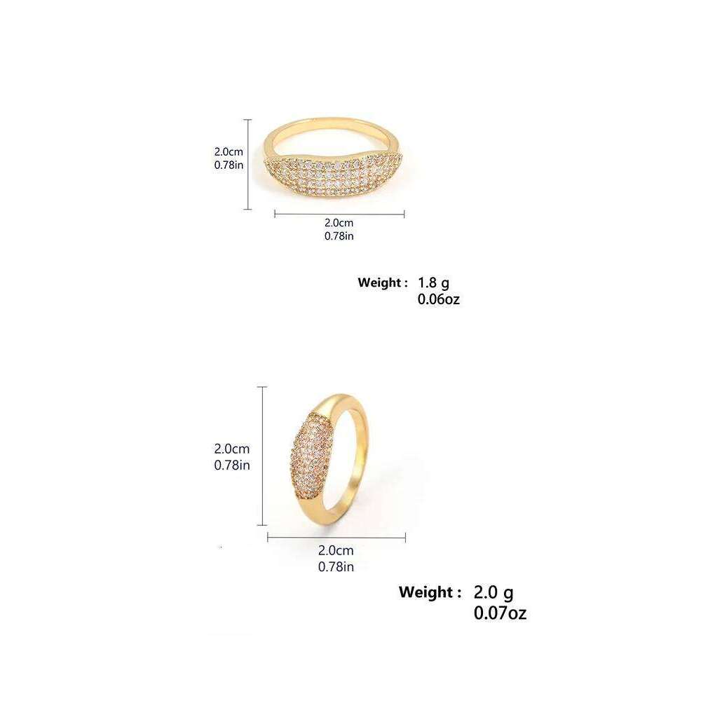 ZAKOL New Trendy Shiny Micro Pave Zircon Finger White Crystal CZ Minimalist Aesthetic Ring for Women Wholesale