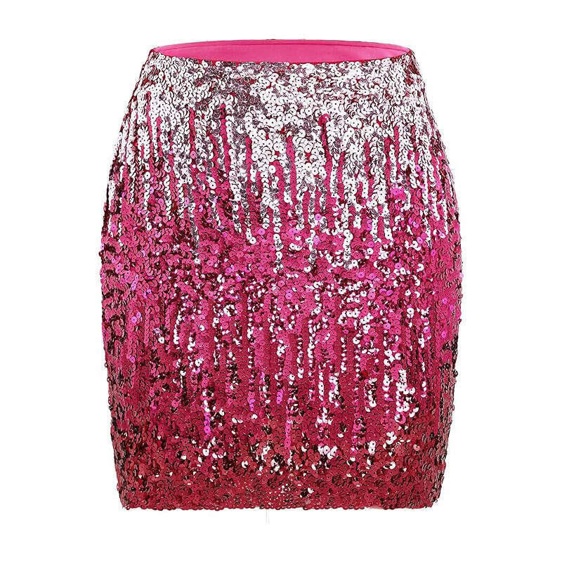 Women's Versatile Mini Skirt Slim Fit Skirt for Party Casual Outfits New Style Costume Sexy Sequin Half Skirt