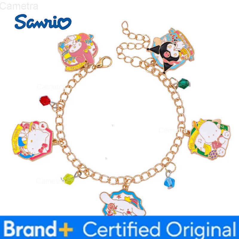Sanrio Kawaii Family Cartoon Characters Metal Pendant Bracelet Creative Sweet Jewelry Best Gift for Girls H251229