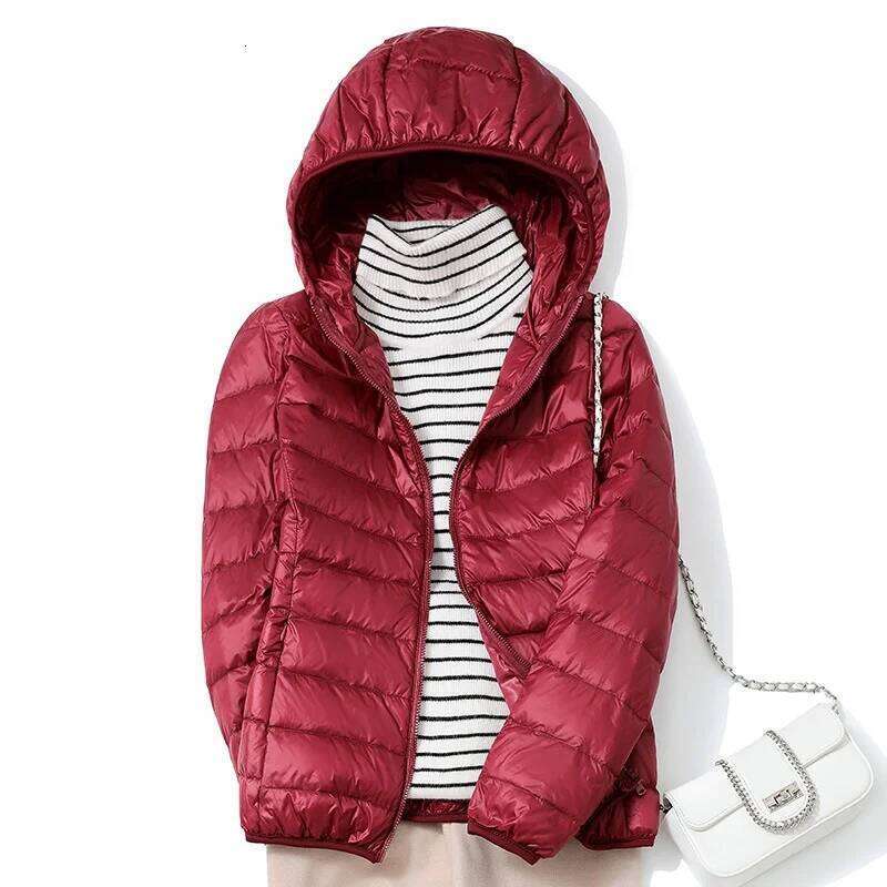 Women's Hooded For Autumn And Winter 2025 New White Duck Down Casual Commuter Mother Outdoor Warm Jacket