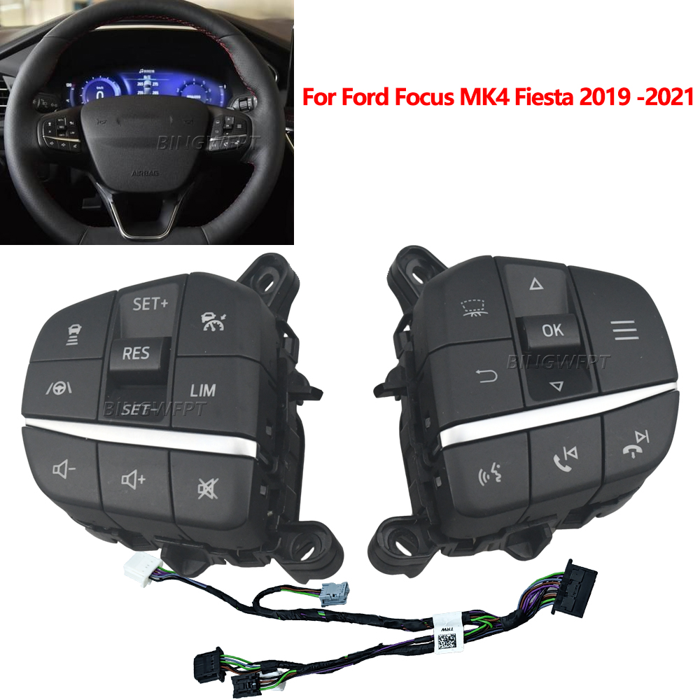 Cruise Control Buttons CAN LIM Car Switch Speed Control System For Ford MK4 Fiesta 2019 2020 2021 Steering Wheel Button Switches