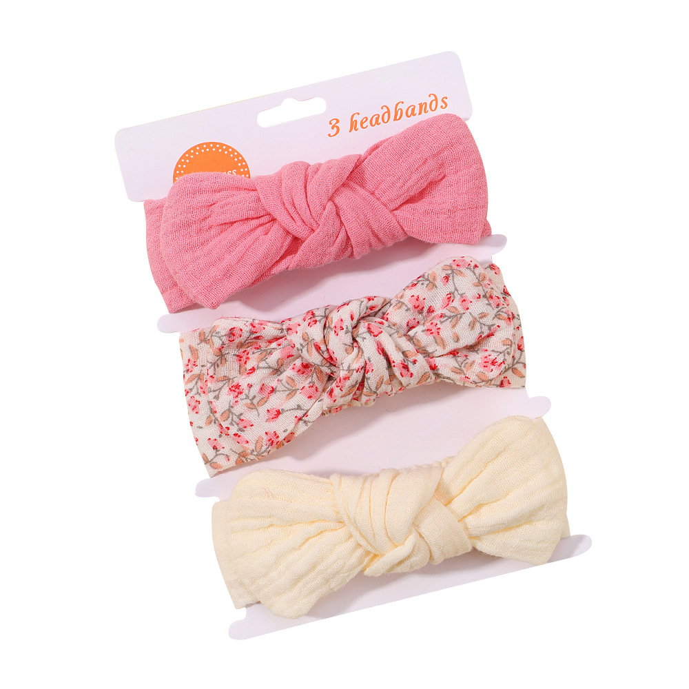 3pcs/set Baby Toddler Headband Set Bow Knot Head Wrap Bandage Kids Girls Headwear Hair Band Infant Newborn Hair Accessories C2023