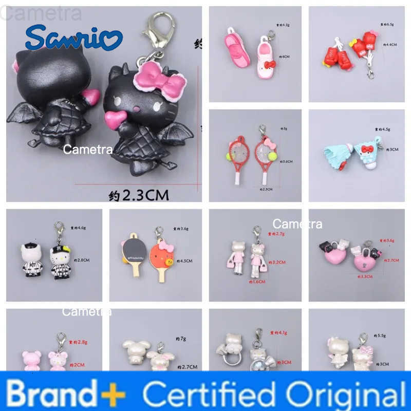 Sanrio Hello Kitty Keychain Cute Anime Versatile Black Skin Ornament Mobile Phone Packaging Decoration Holiday Gift Women Accessories H251229