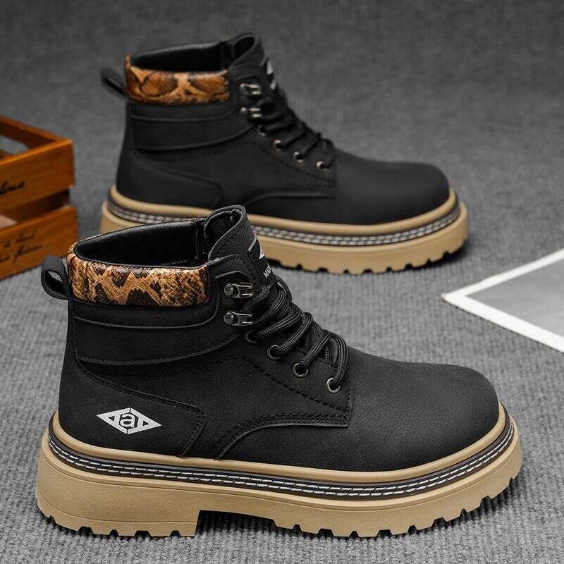 2025 New Martin British Style Non-Slip Thick Sole Versatile Workwear Retro Casual Yellow Boots Internet Celebrity Hot Sale Large Size