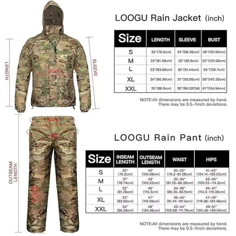 Adults Coat Suit Unisex Men Women Camp Raincoat Set Hiking Hunting Fishing Outdoor Wear Poncho Rain Gears Cover SPLELED