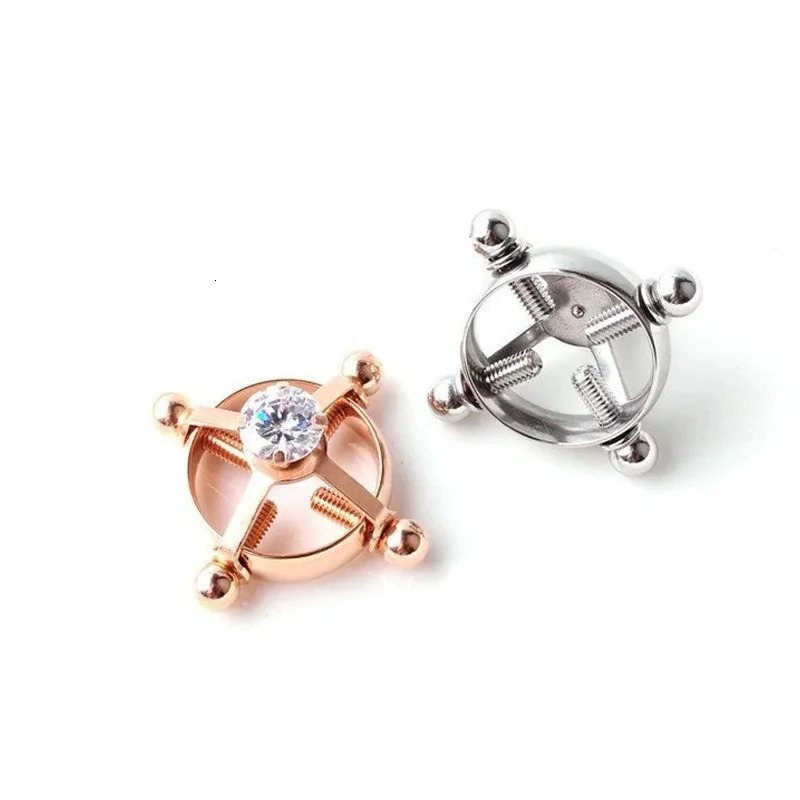 1pc Stainless Steel Nipple Piercing Zircon Adjustable Sexy Nipple Ring For Women Body Jewelry Chest Decor Various Colors 251224