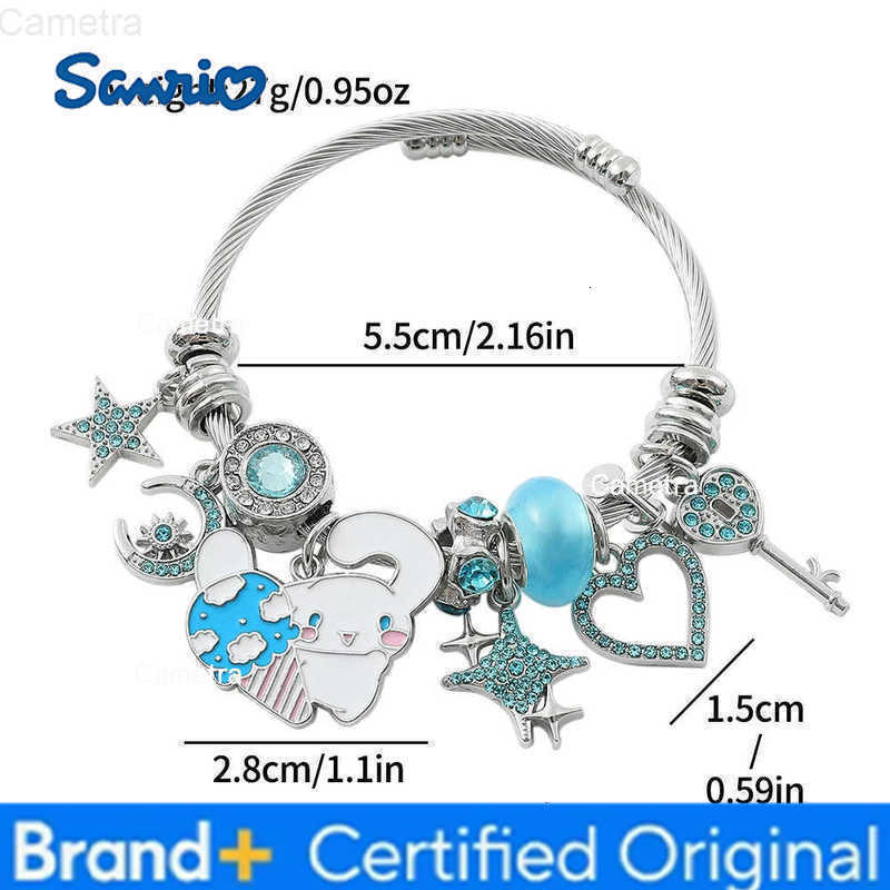 Sanrio Cute Cinnamoroll Hello Kitty Bracelets for Women Luxury Fashion Jewelry Valentines Day Gift H251229