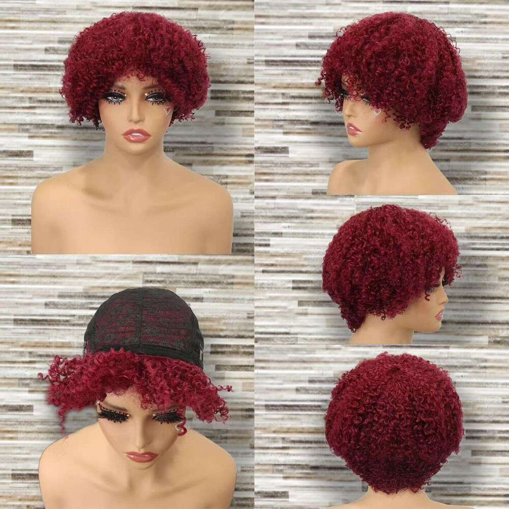 2025 Hot Selling Machine-Made Small Short Afro Kinky Curly Hair Wig Aimeier