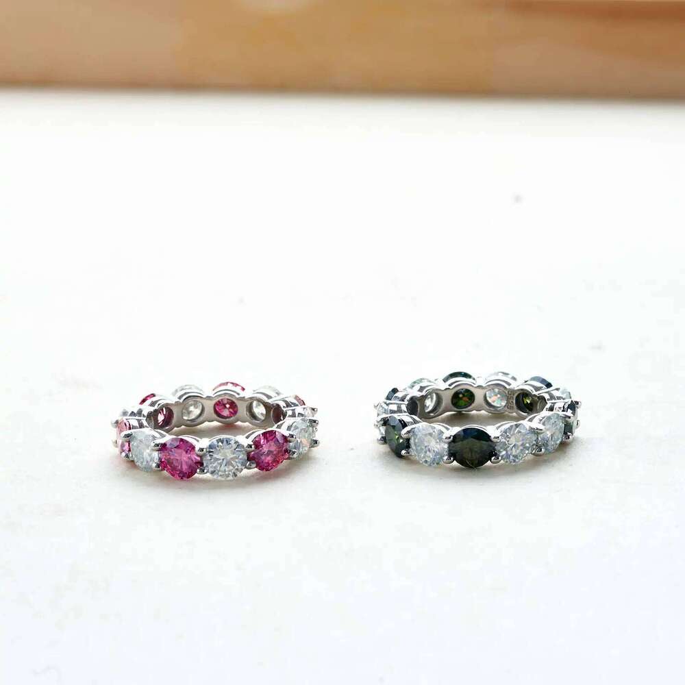 Moissanite Rings 14 tones 7ct Sterling Silver D VVS Lab Diamond with GRA Certificate Engagement Wedding Ring for Women cbe