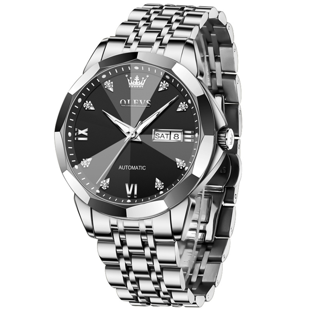 OLEVS High-precision tactical mechanical watch Automatic men's watch waterproof night light Waterproof and durable men's watch