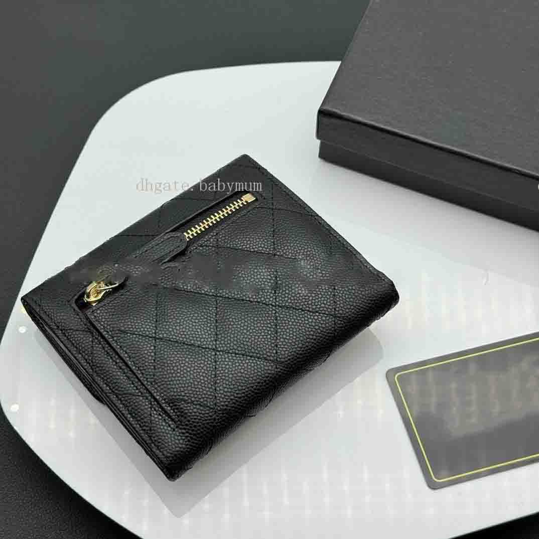 woman tri-fold wallet short wallets high-end genuine leather wallet rhombic purse ladies Multi-card slot wallets cowhide billfold high quality notecas