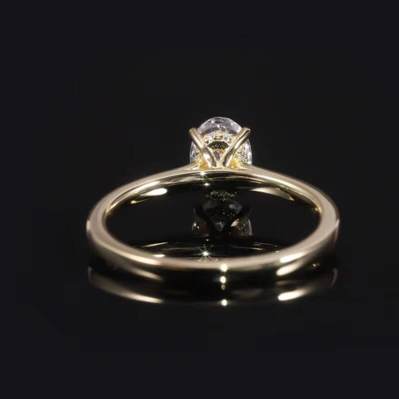 Fine Jewelry S925 Moissanite Eternity Band Ring Oval Cut Wholesale 14K 18K Gold Moissanite Ring