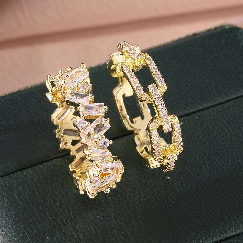 ZAKOL Classic Water Drop Cubic Zirconia Band for Women Clear Crystal Sliver Color Engagement Wedding Ring Set Jewelry