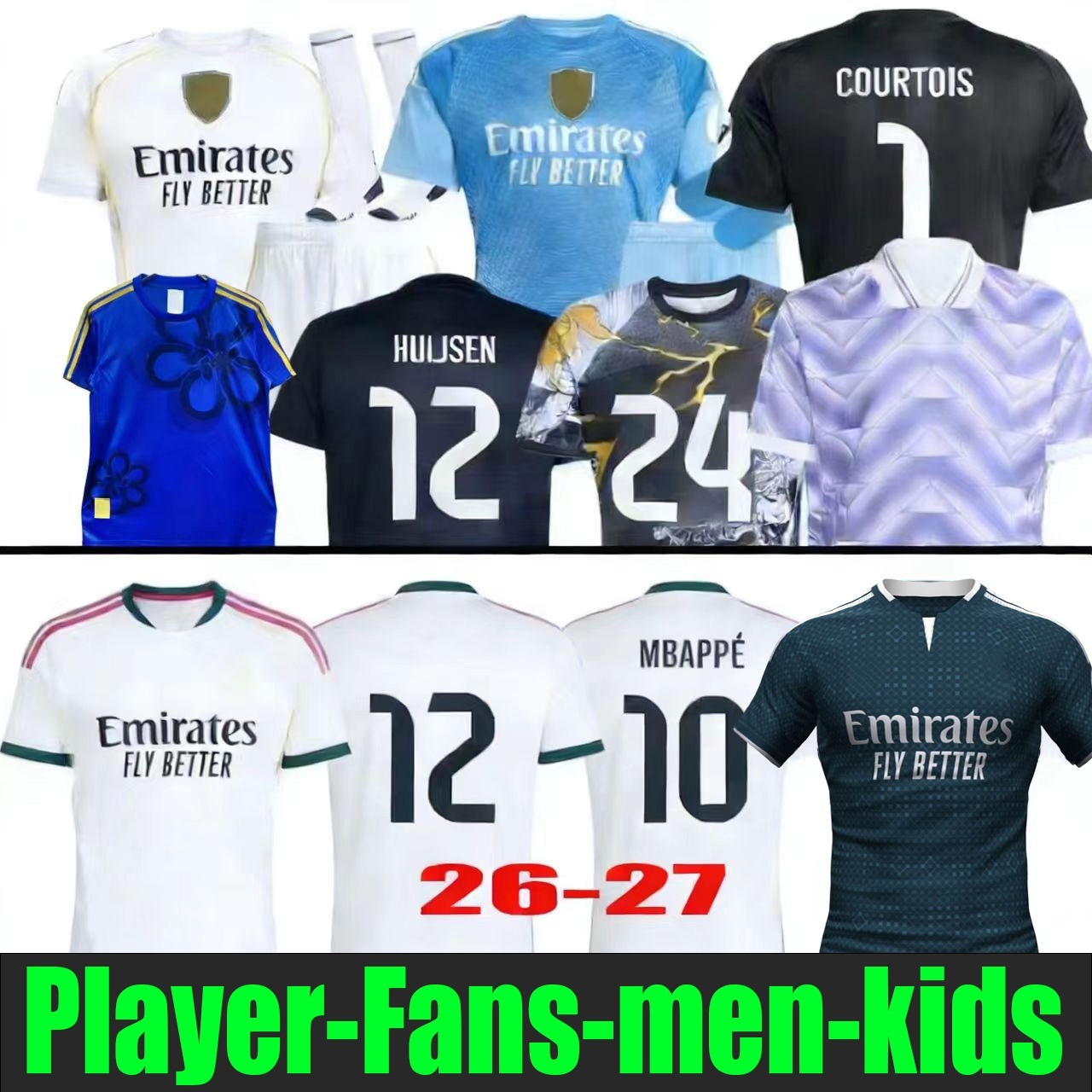 soccer jerseys 3xl 4xl 26 27 MBAPPE 10 BELLINGHAM VINI JR real valverde TRENT GONZALO 2025 2026 football shirt A.CARRERAS Camisetas MaDrIdS men kids ENDRICK HUIJSEN