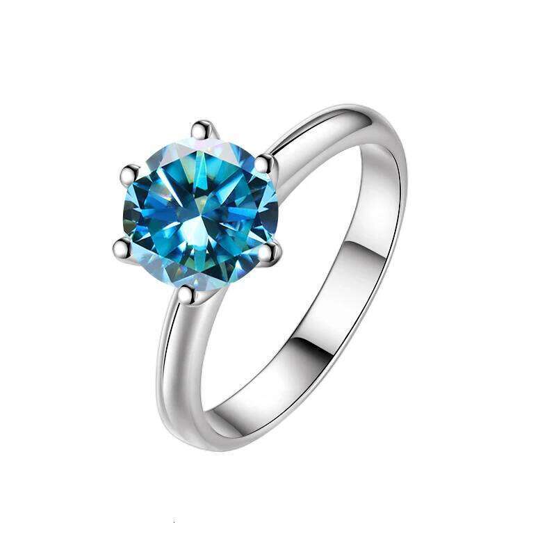 Solid 925 Sterling Silver ring with Real D Color VVS Moissanite Stone Fine Jewelry for Women Wedding Engagement finger Rings 9ea