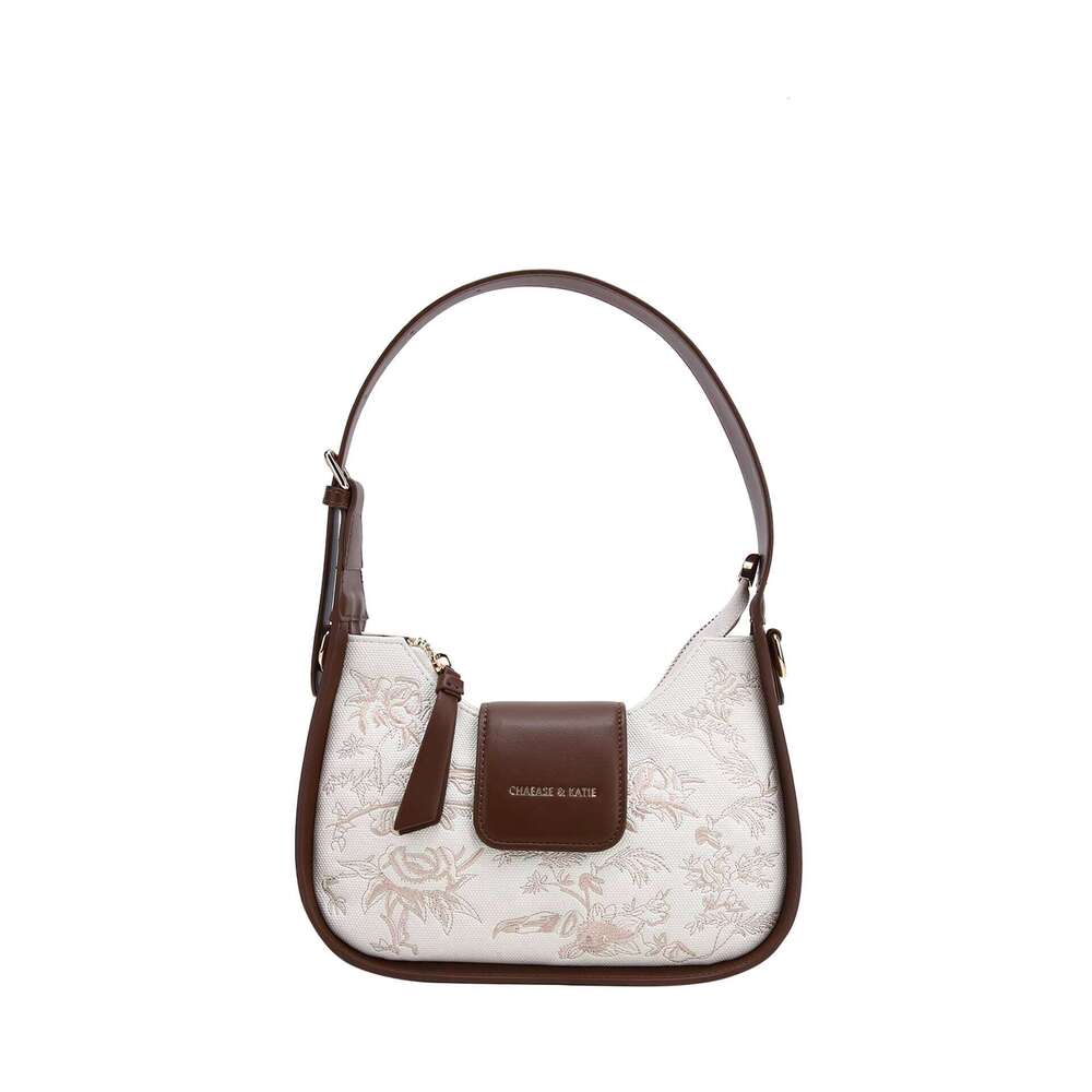 MACK JHARLES Chinese Style Retro Embroidered Baguette for Women 2025 Autumn Winter New High-end Underarm Bag