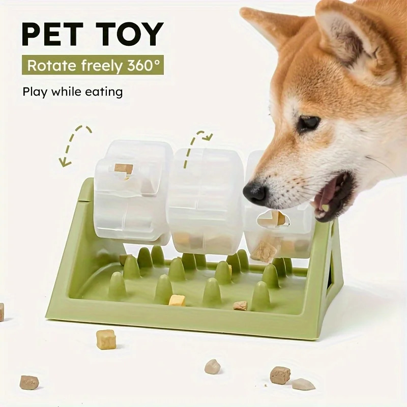 Interactive Dog Food Dispenser Toy - Puzzle Feeder with Leak-Proof n Slow-Feeding n Durable PP Material for Dogs 251219