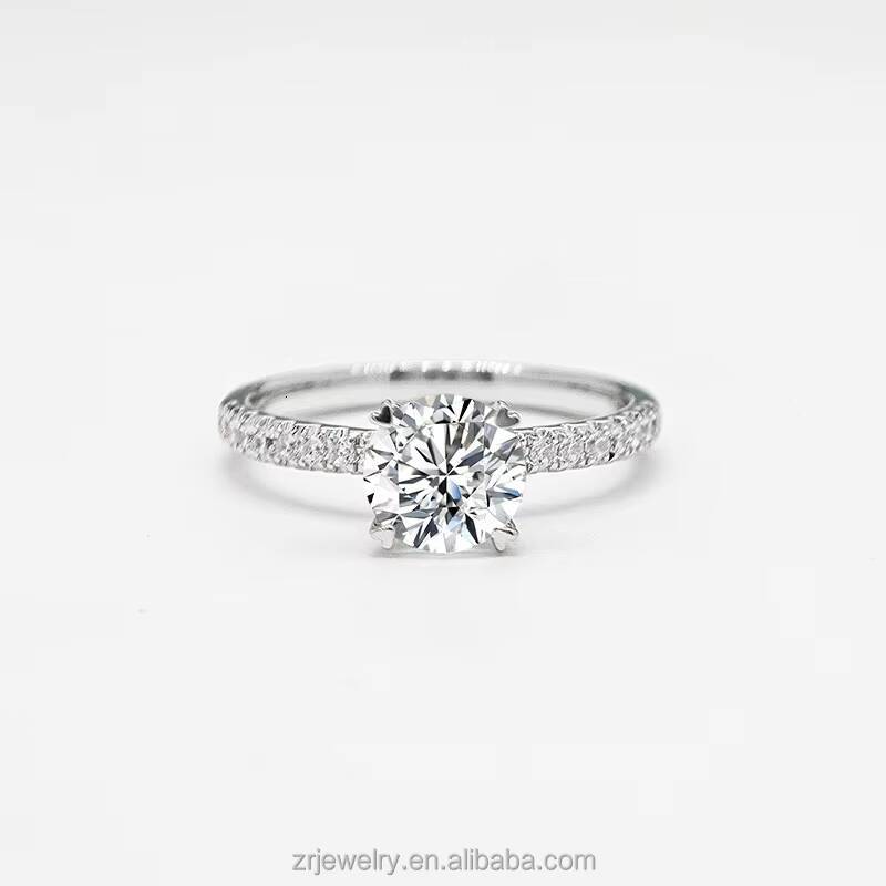 18K Solid Gold HPHT Lab Grown Engagement Diamond Rings Elegant Promise Wedding Women Jewelry Gold Ring